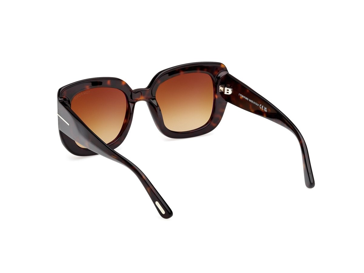 Dark Havana Female Sunglasses Tom Ford 889214558886