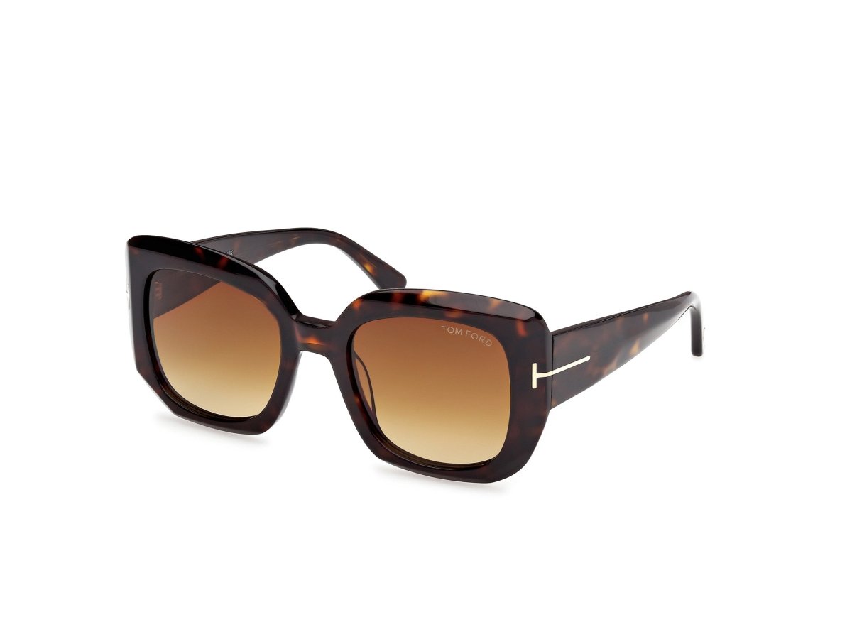 Dark Havana Female Sunglasses Tom Ford 889214558886