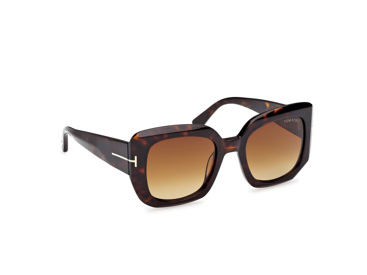 Dark Havana Female Sunglasses Tom Ford 889214558886