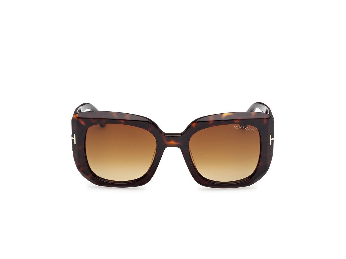Dark Havana Female Sunglasses Tom Ford 889214558886