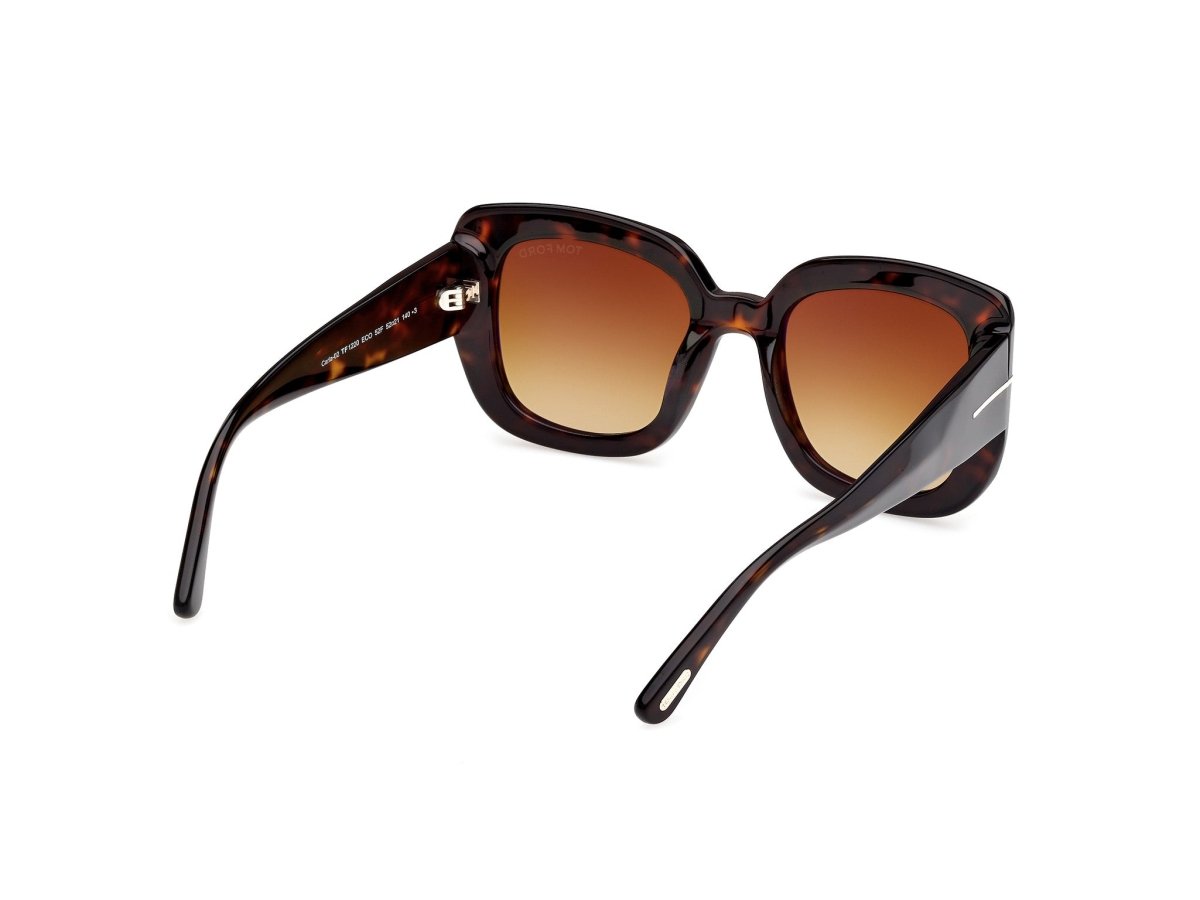 Dark Havana Female Sunglasses Tom Ford 889214558886