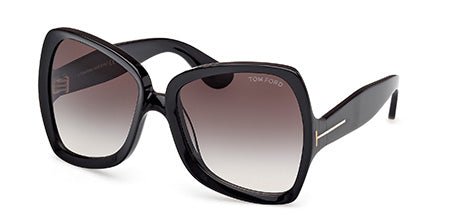 FT1222 - Tom Ford - (Black) - Shiny Black Gradient Smoke - 60 MM - Ardor Eyewear 889214558930