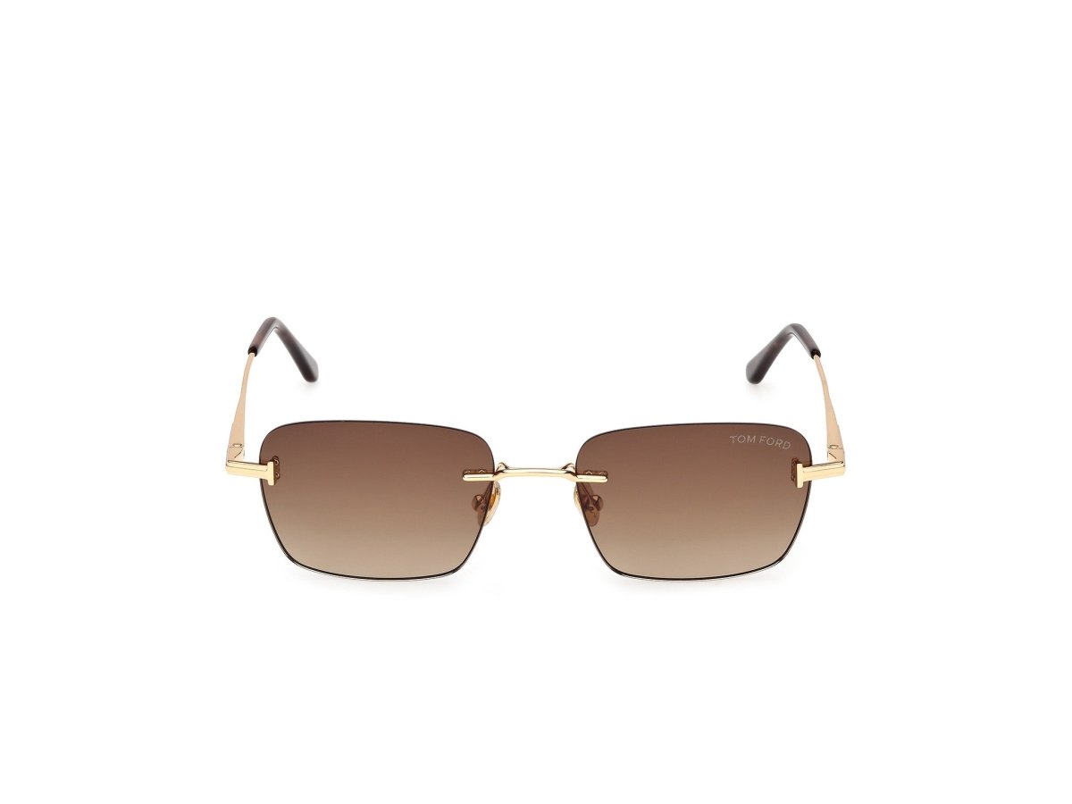 Shiny Deep Gold Unisex Sunglasses Tom Ford 889214635198