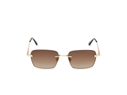 Shiny Deep Gold Unisex Sunglasses Tom Ford 889214635198