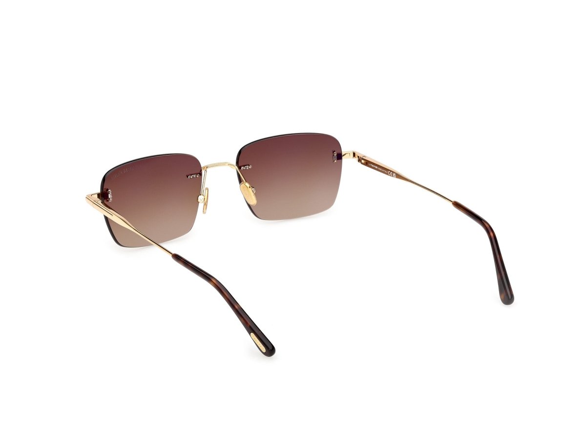 Shiny Deep Gold Unisex Sunglasses Tom Ford 889214635198
