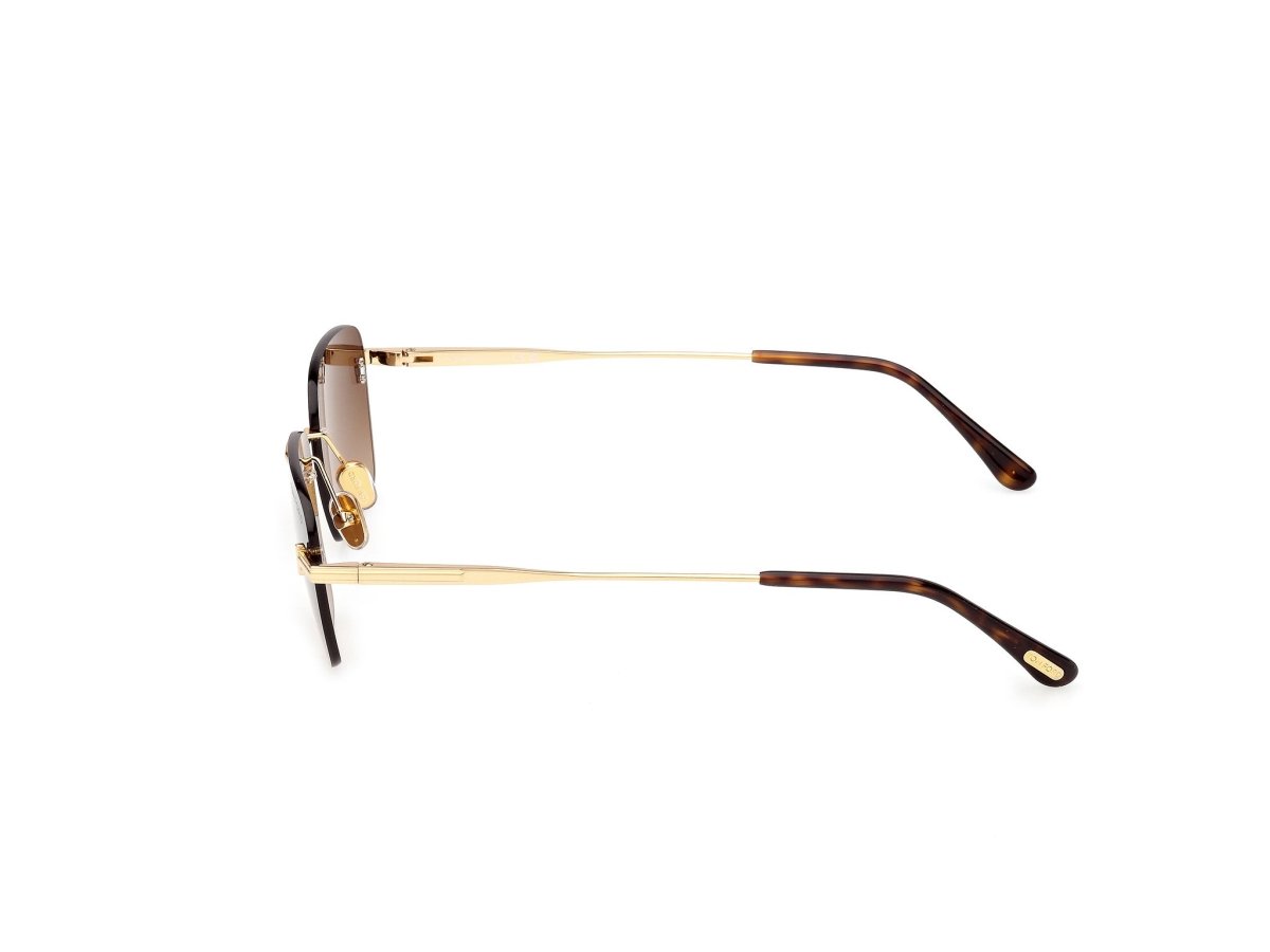 Shiny Deep Gold Unisex Sunglasses Tom Ford 889214635198