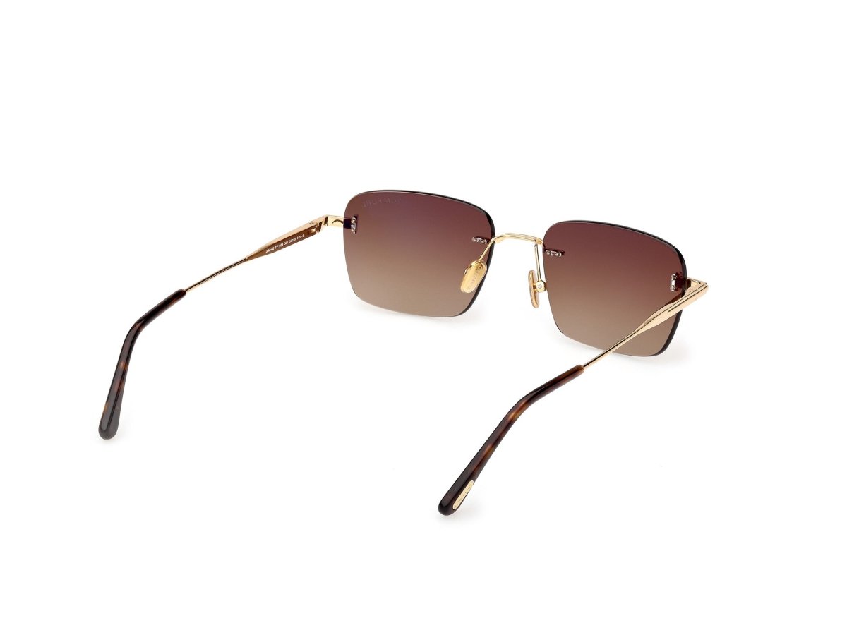 Shiny Deep Gold Unisex Sunglasses Tom Ford 889214635198