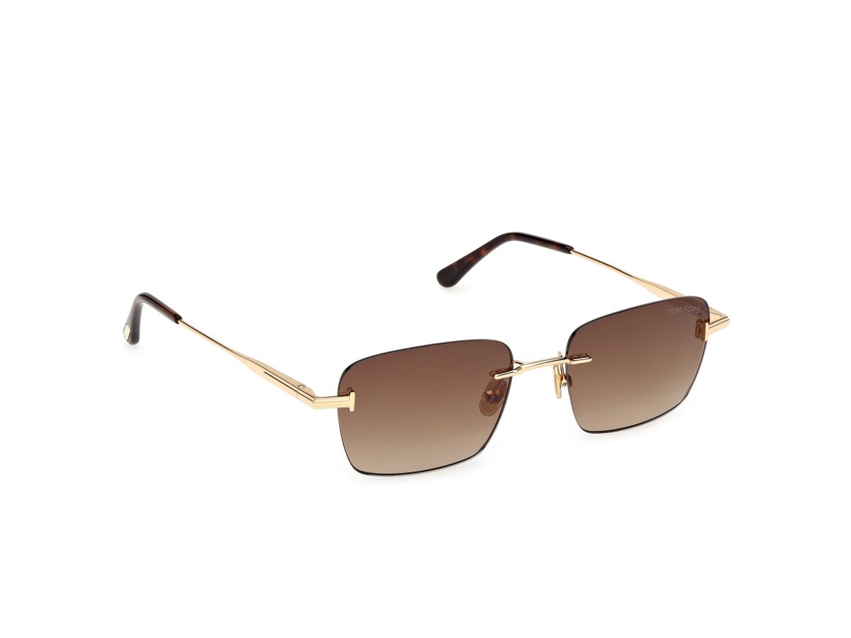Shiny Deep Gold Unisex Sunglasses Tom Ford 889214635198
