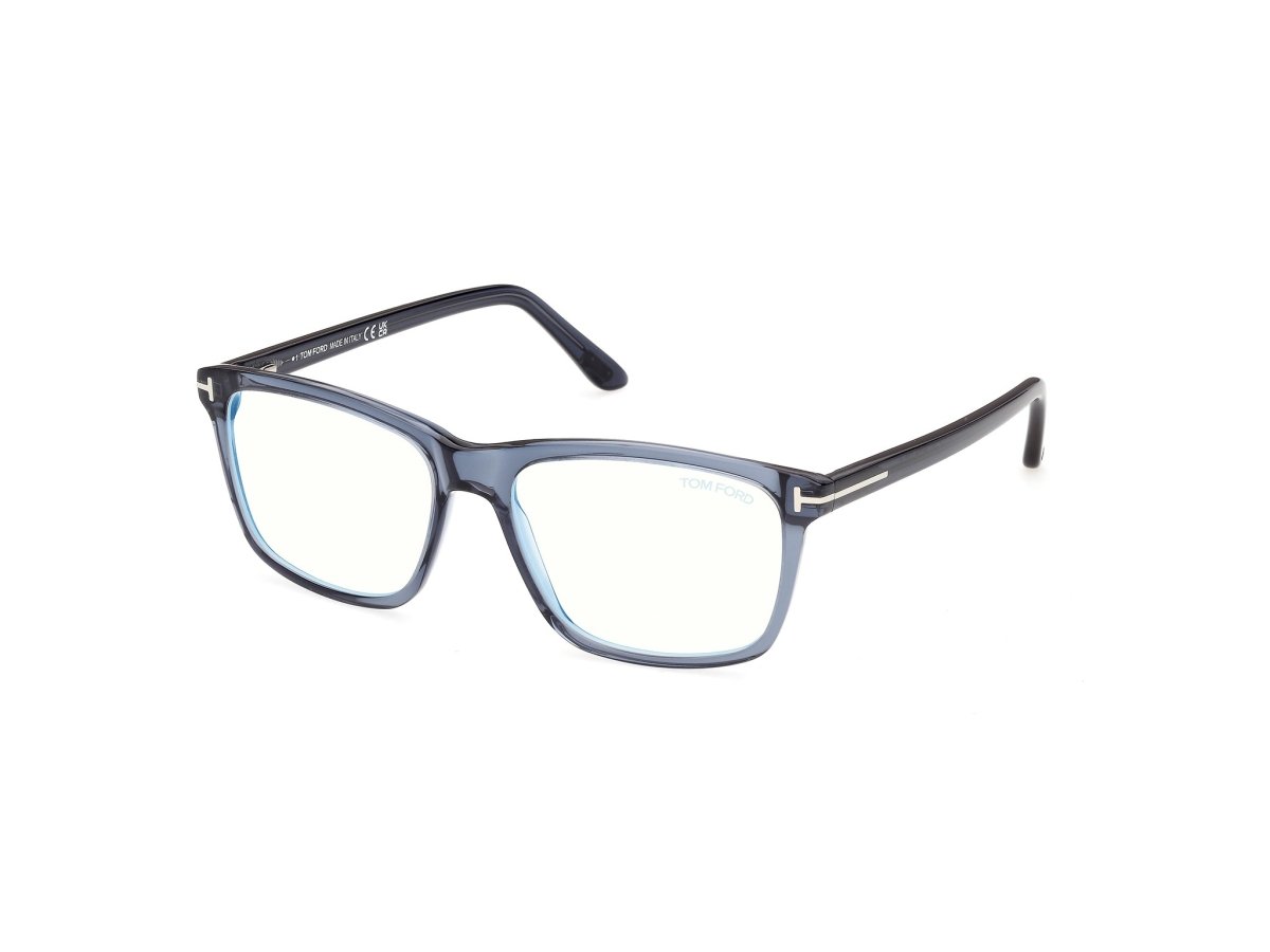Shiny Blue Male Eyeglasses Tom Ford 889214683779