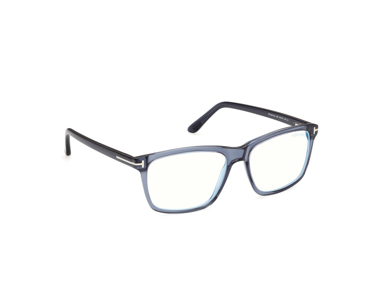 Shiny Blue Male Eyeglasses Tom Ford 889214683779