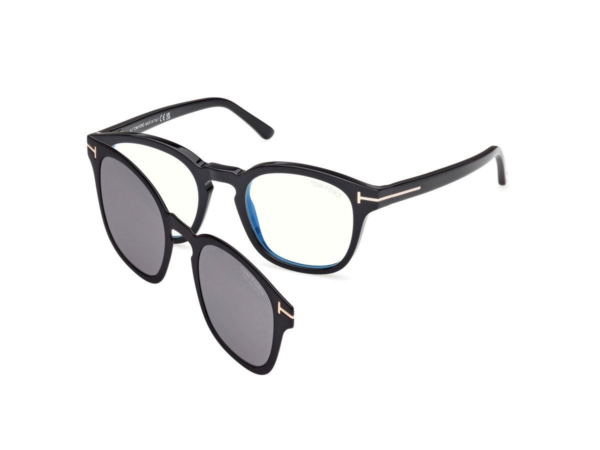 Shiny Black Male Eyeglasses Tom Ford 889214609649
