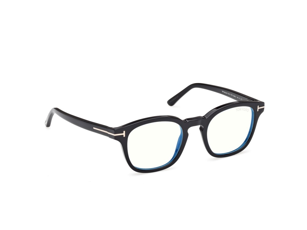 Shiny Black Male Eyeglasses Tom Ford 889214609649