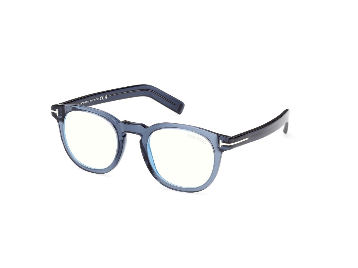 Shiny Blue Male Eyeglasses Tom Ford 889214637581