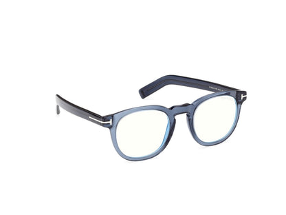 Shiny Blue Male Eyeglasses Tom Ford 889214637581