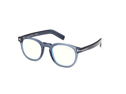 Shiny Blue Male Eyeglasses Tom Ford 889214637611