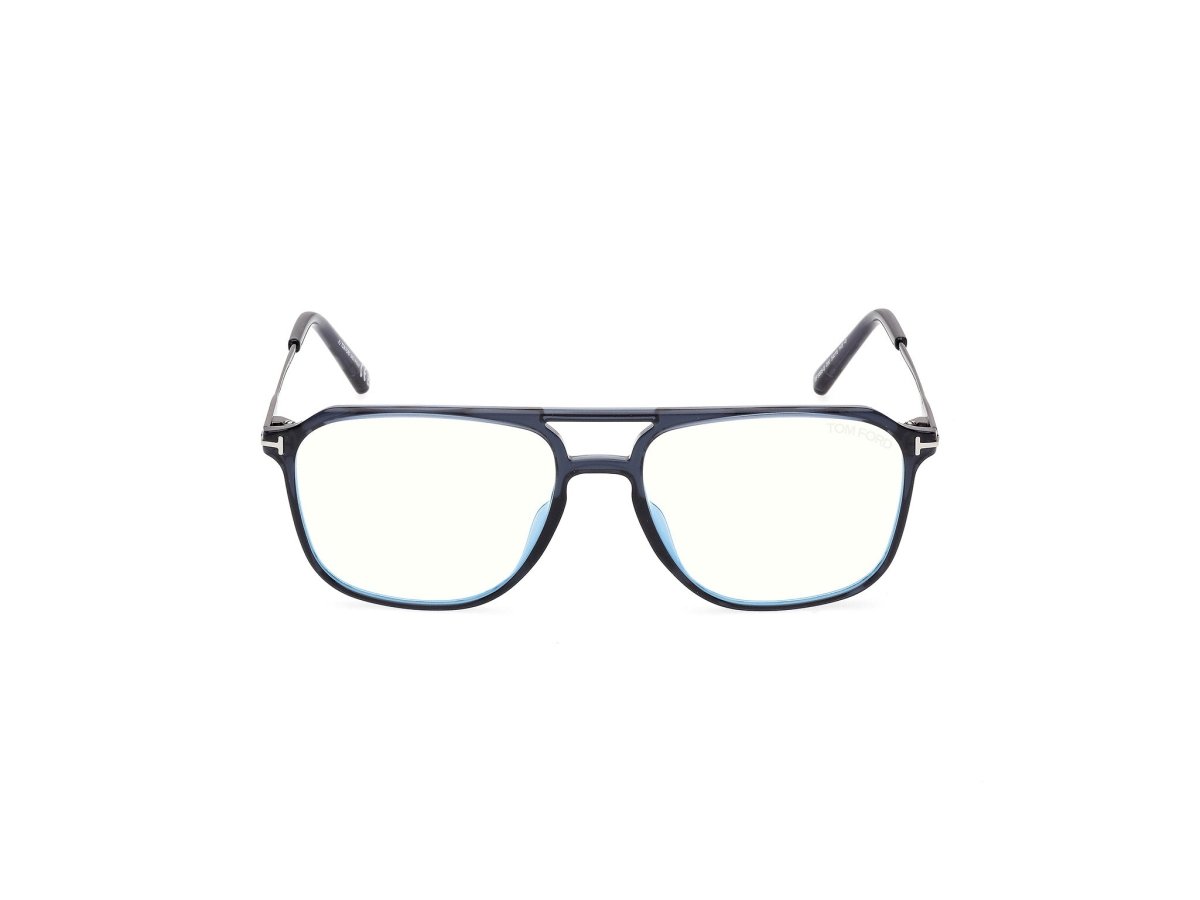 Shiny Blue Male Eyeglasses Tom Ford 889214639035
