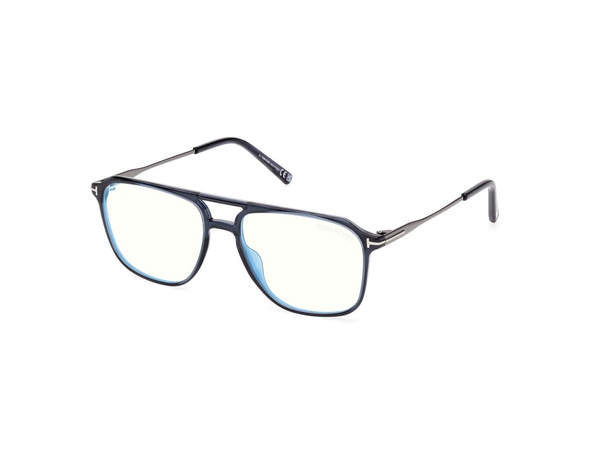 Shiny Blue Male Eyeglasses Tom Ford 889214639035