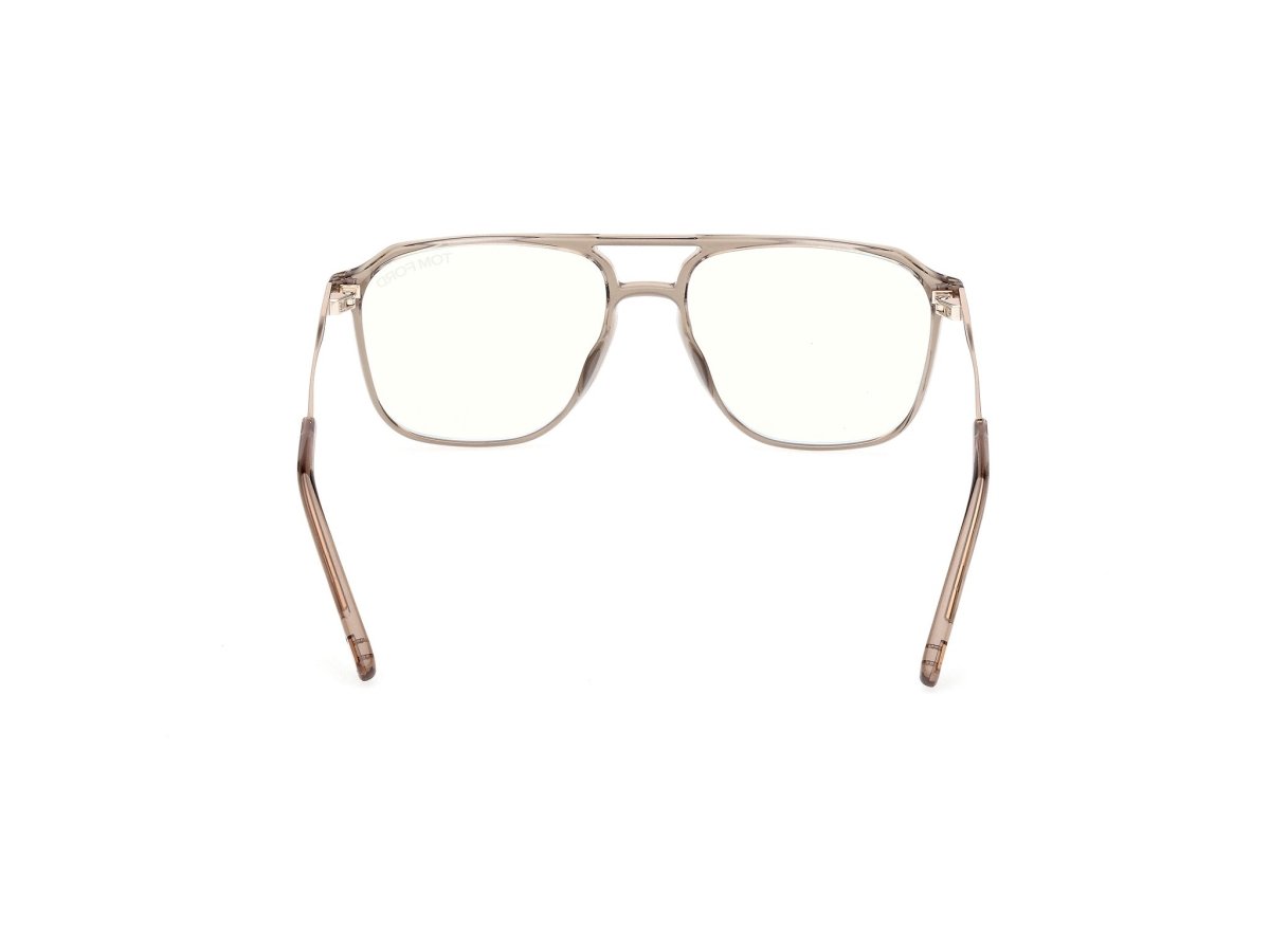 Shiny Light Brown Male Eyeglasses Tom Ford 889214639028
