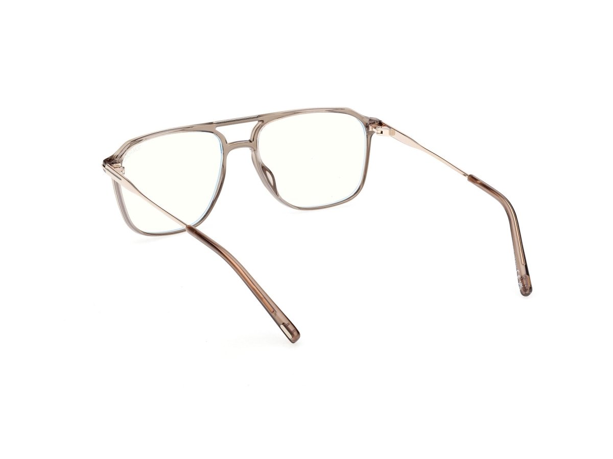 Shiny Light Brown Male Eyeglasses Tom Ford 889214639028