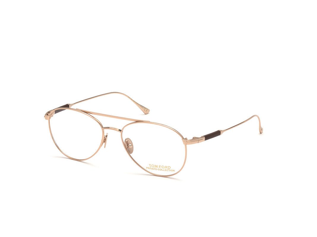 Shiny Rose Gold Male Glasses Tom Ford Private Collection 889214210692