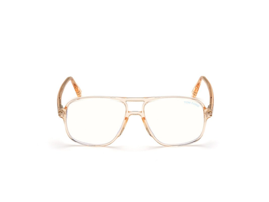 Shiny Light Brown Male Glasses Tom Ford 889214257314