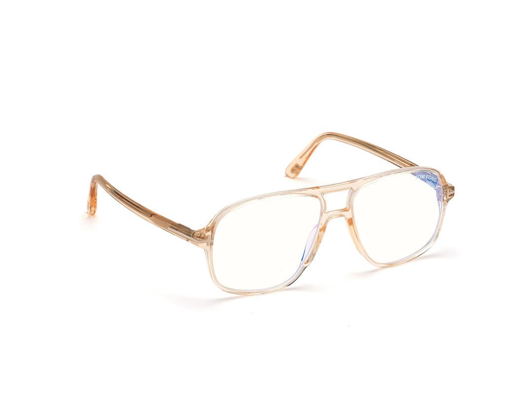 Shiny Light Brown Male Glasses Tom Ford 889214257314