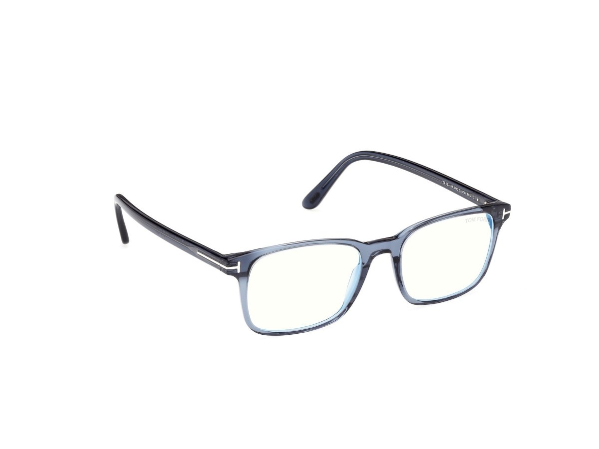 Shiny Blue Male Eyeglasses Tom Ford 889214637635