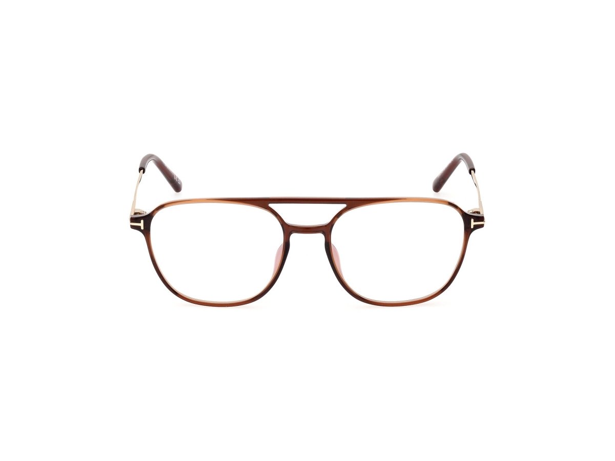 Shiny Dark Brown Male Eyeglasses Tom Ford 889214415752