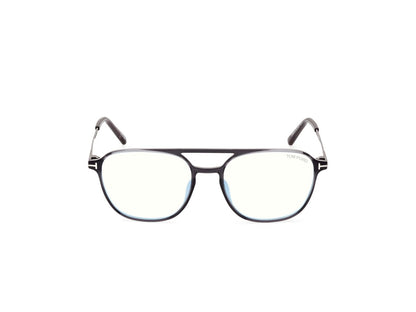 Tom Ford FT5874-B Grey Striped / Shiny Dark Ruthenium 889214415738