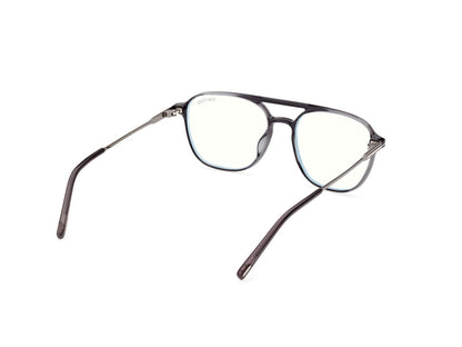 Tom Ford FT5874-B Grey Striped / Shiny Dark Ruthenium 889214415738