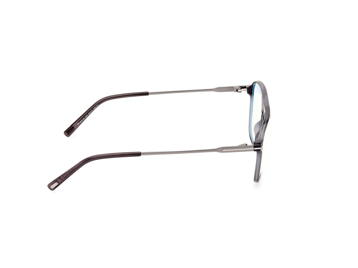 Tom Ford FT5874-B Grey Striped / Shiny Dark Ruthenium 889214415738
