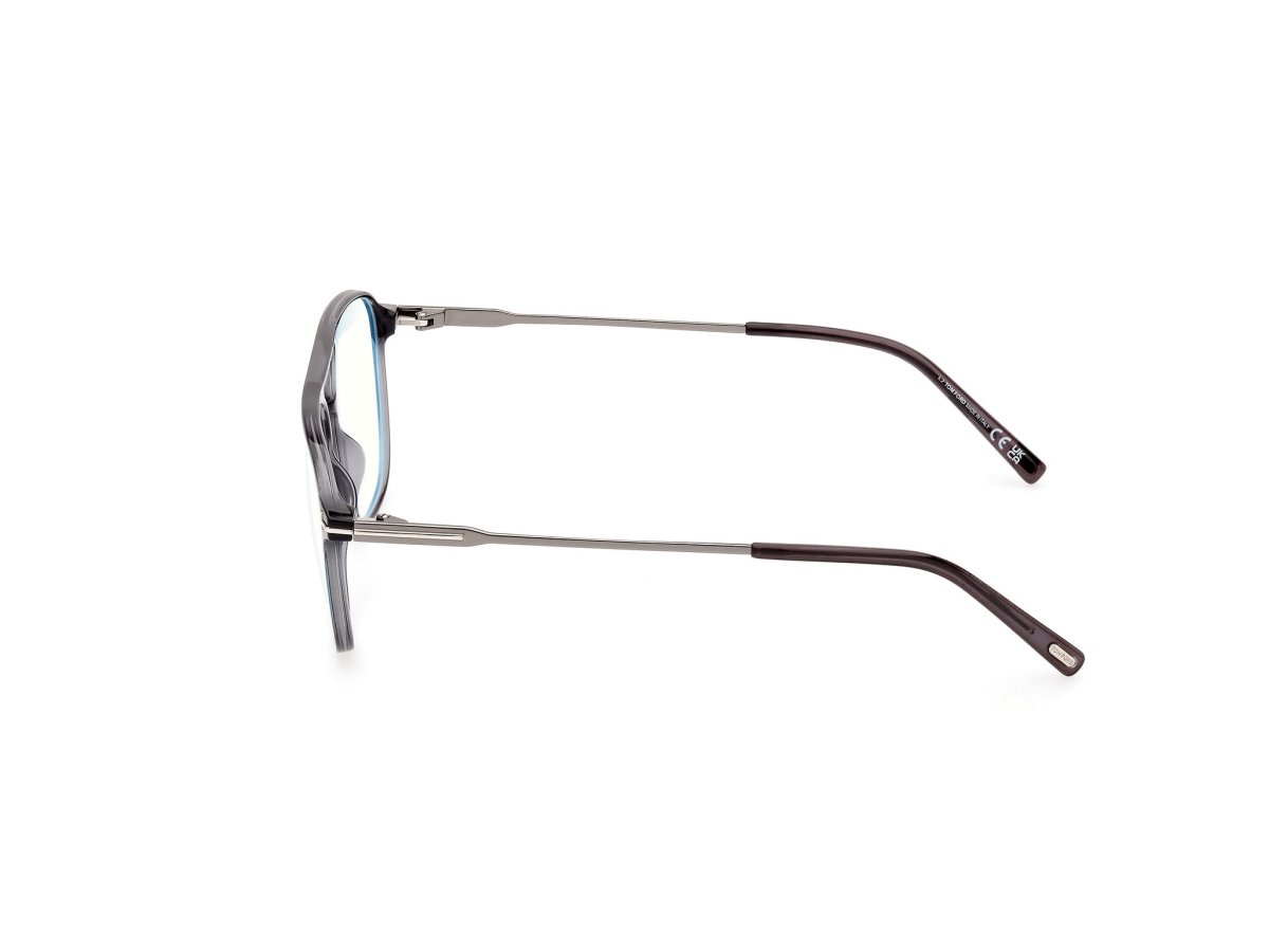 Tom Ford FT5874-B Grey Striped / Shiny Dark Ruthenium 889214415738