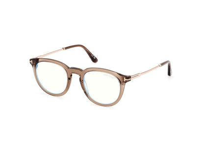 Shiny Light Brown Male Glasses Tom Ford 889214443632