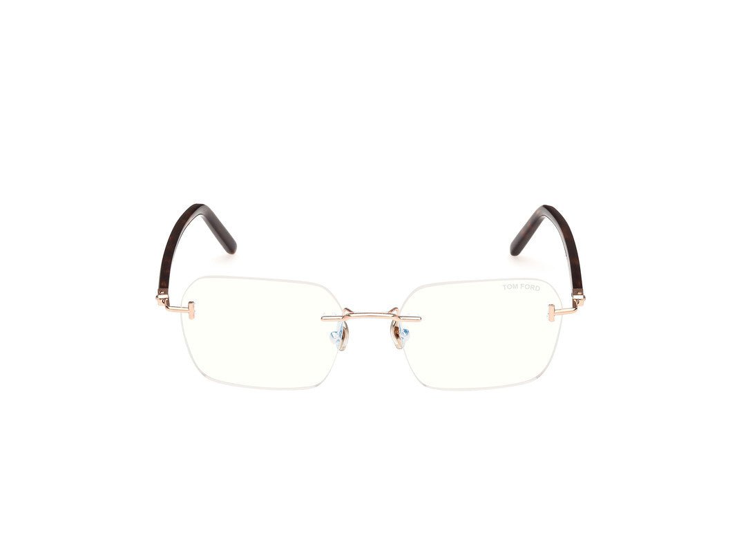 Shiny Rose Gold Male Glasses Tom Ford 889214488404