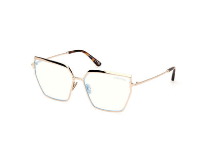 Shiny Rose Gold Female Glasses Tom Ford 889214488763
