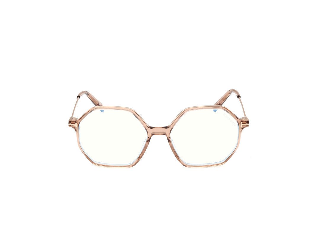 Shiny Light Brown Female Glasses Tom Ford 889214488985