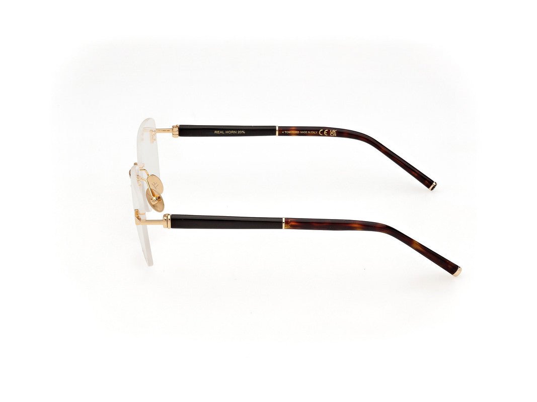 Shiny Deep Gold Male Glasses Tom Ford Private Collection 889214496959