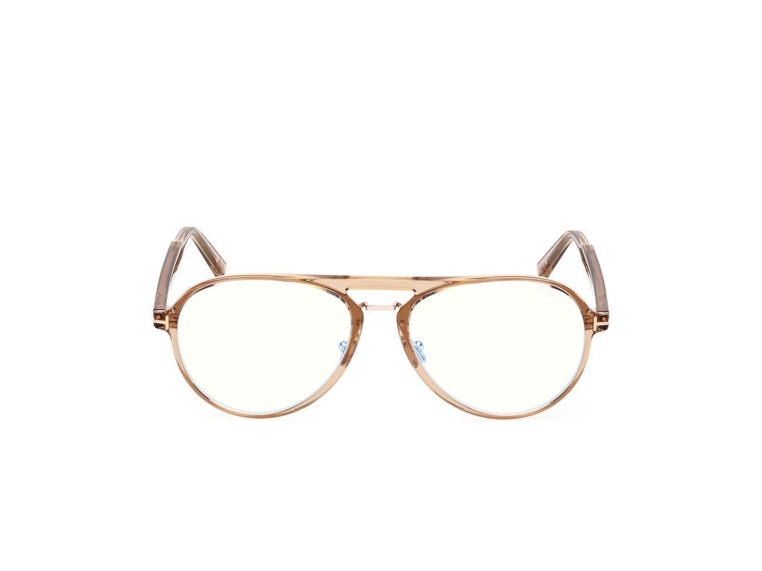 Shiny Light Brown Male Glasses Tom Ford 889214522566