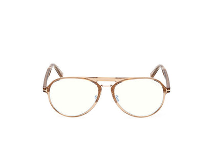 Shiny Light Brown Male Glasses Tom Ford 889214522566