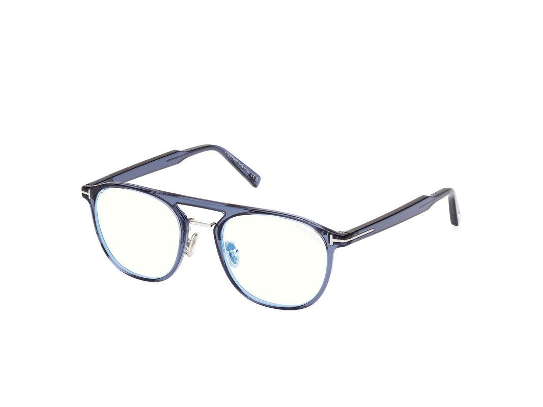 Shiny Blue Male Glasses Tom Ford 889214522603