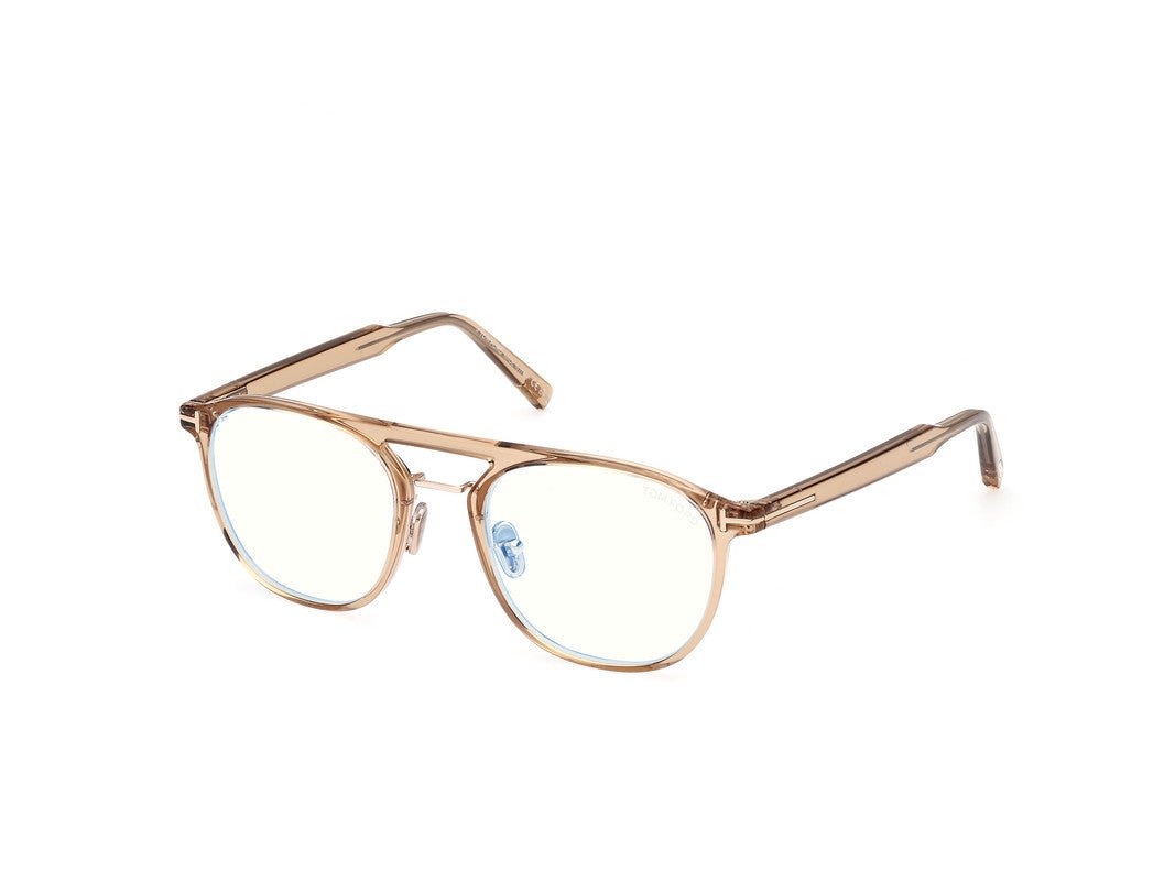 Shiny Light Brown Male Glasses Tom Ford 889214522597