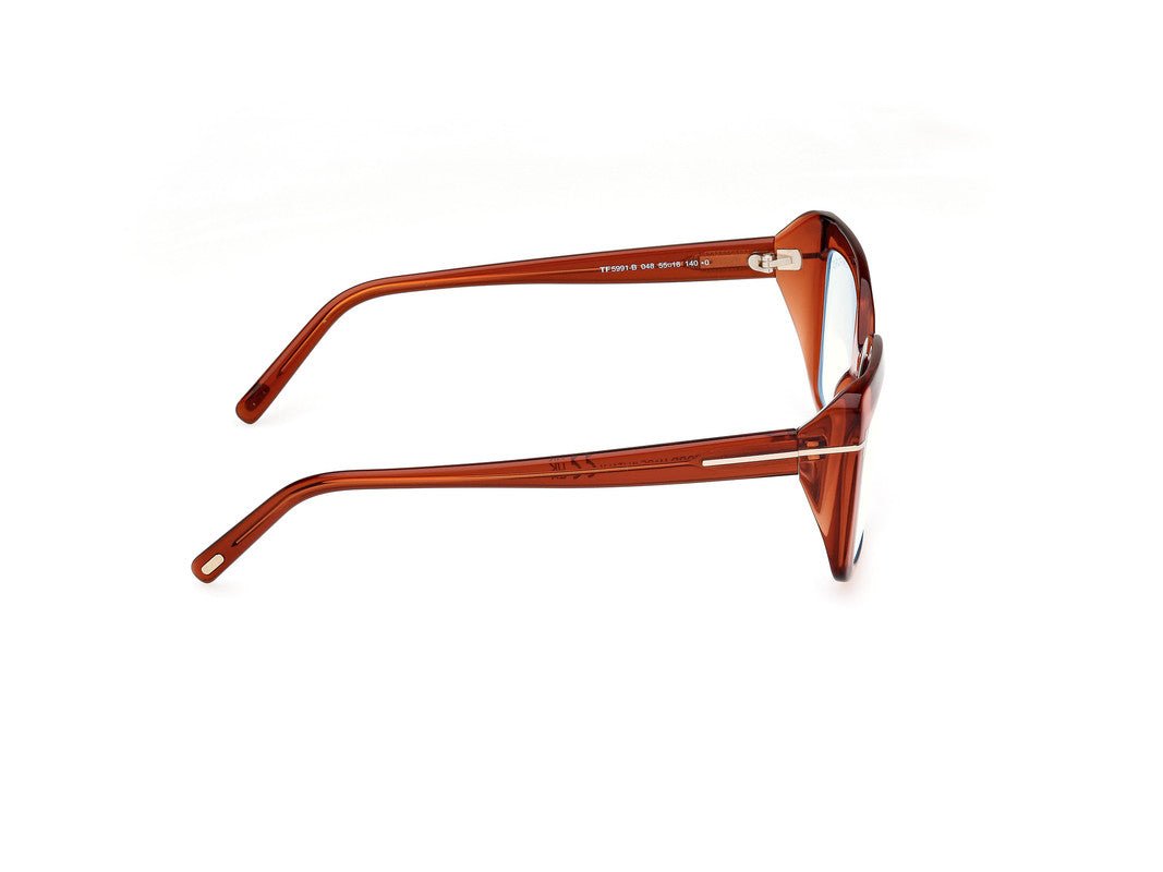 Shiny Dark Brown Female Glasses Tom Ford 889214522900