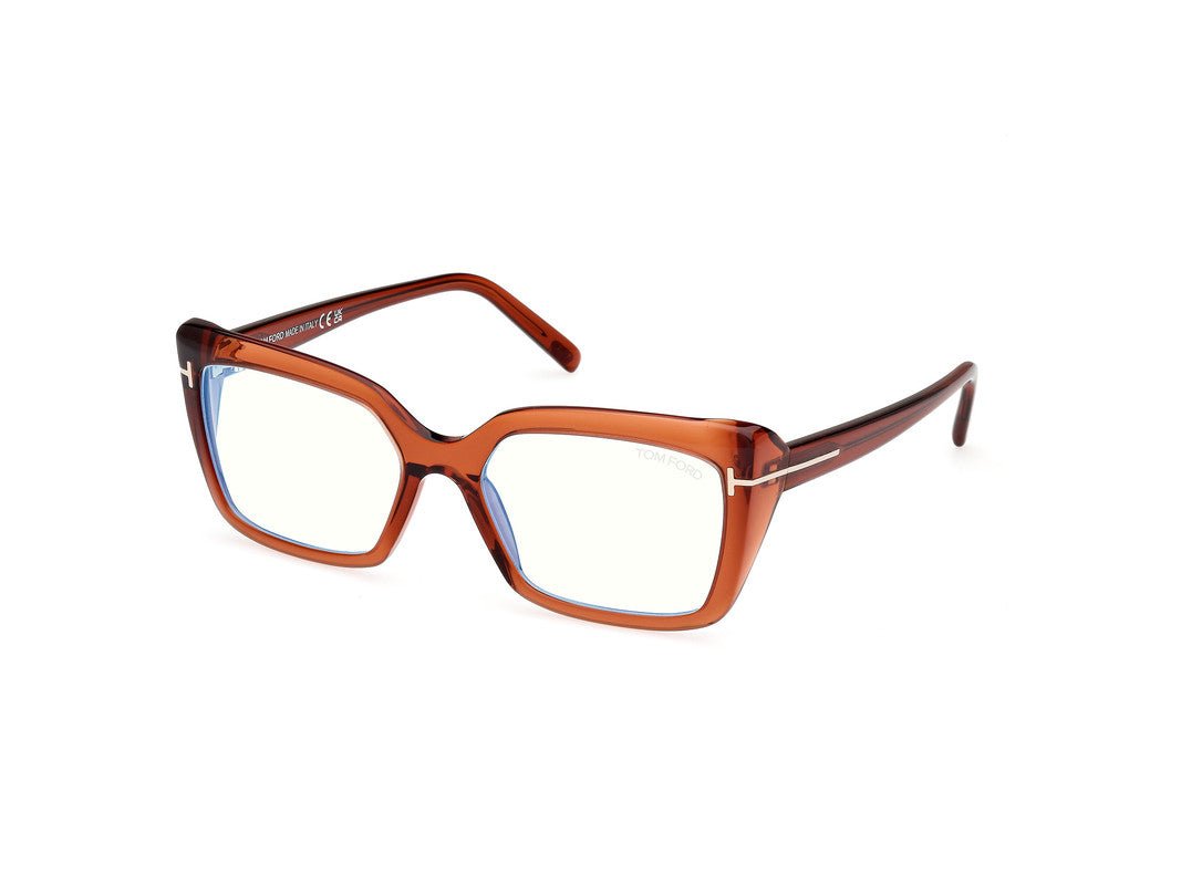 Shiny Dark Brown Female Glasses Tom Ford 889214522900