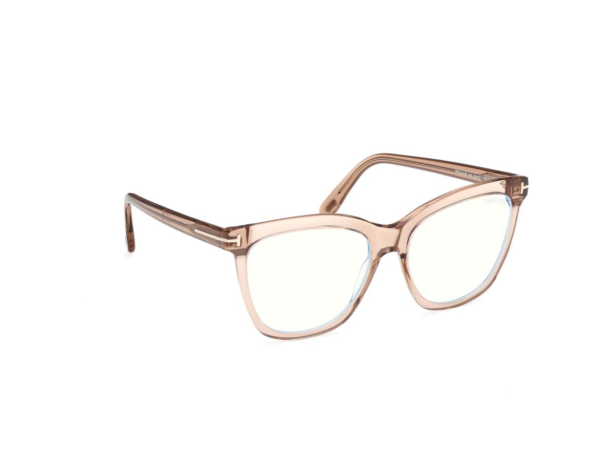 Shiny Light Brown Female Glasses Tom Ford 889214578365