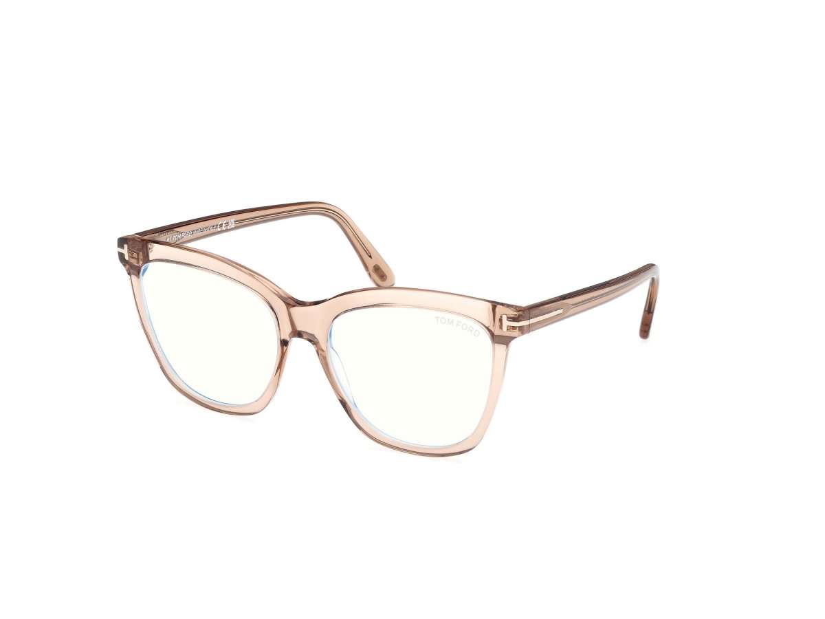 Shiny Light Brown Female Glasses Tom Ford 889214578365