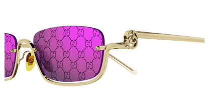 Gold Sunglasses Gucci 889652412689