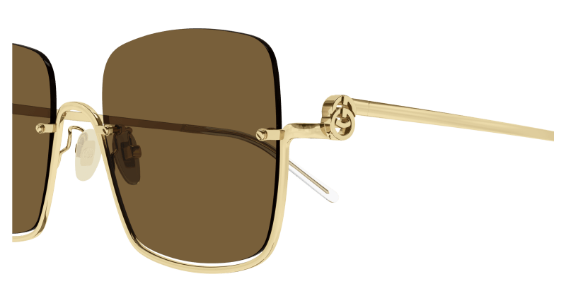 Gold Sunglasses Gucci 889652412719