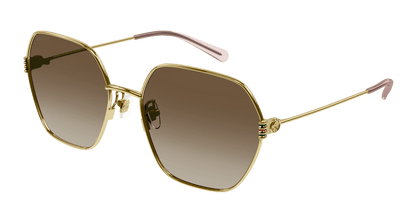 Gold Sunglasses Gucci 889652416182