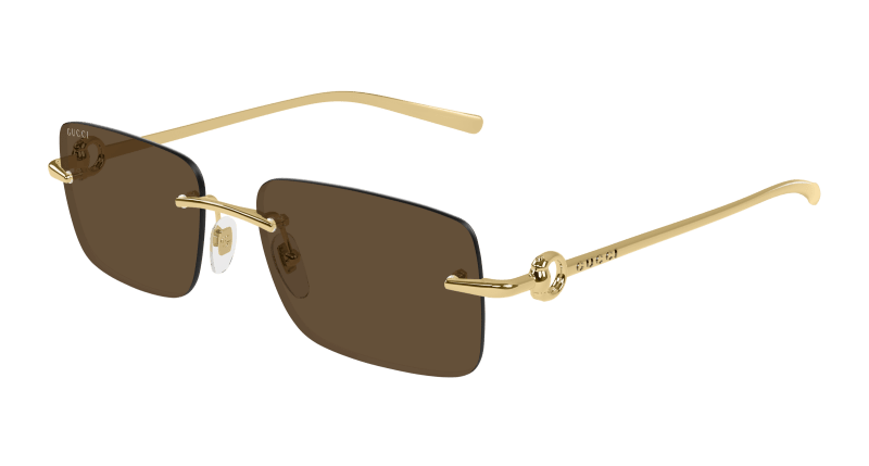 Gold Sunglasses Gucci 889652498492