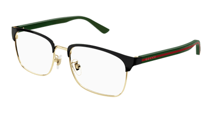 Gucci GG0934OA Rectangular Metal Eyeglasses - Gucci - Black - 56 MM - Ardor Eyewear 889652411330